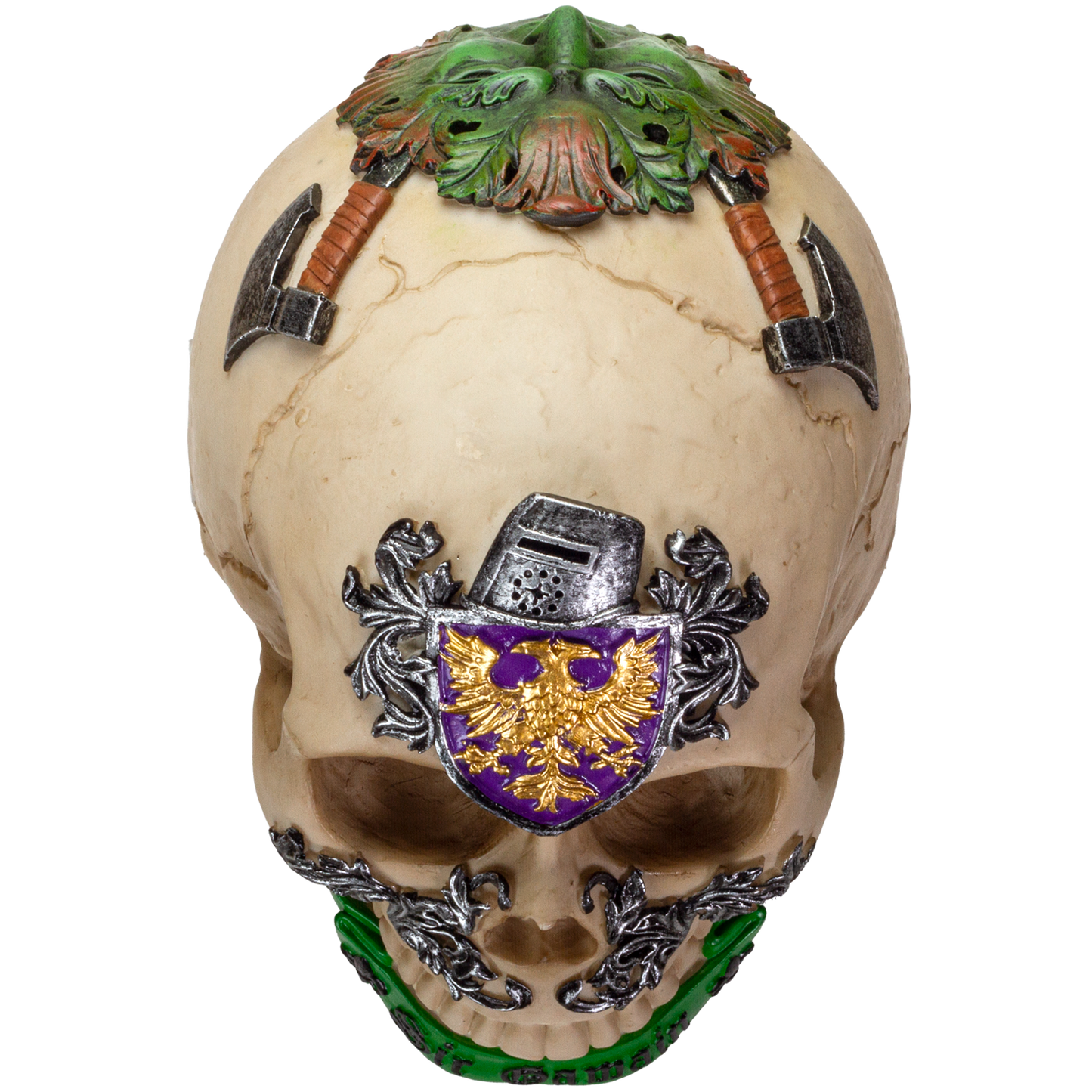 The Knights of the Round Table King Arthur's Knight Skulls Sir Gawain Resin Skull Figurine
