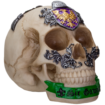 The Knights of the Round Table King Arthur's Knight Skulls Sir Gawain Resin Skull Figurine