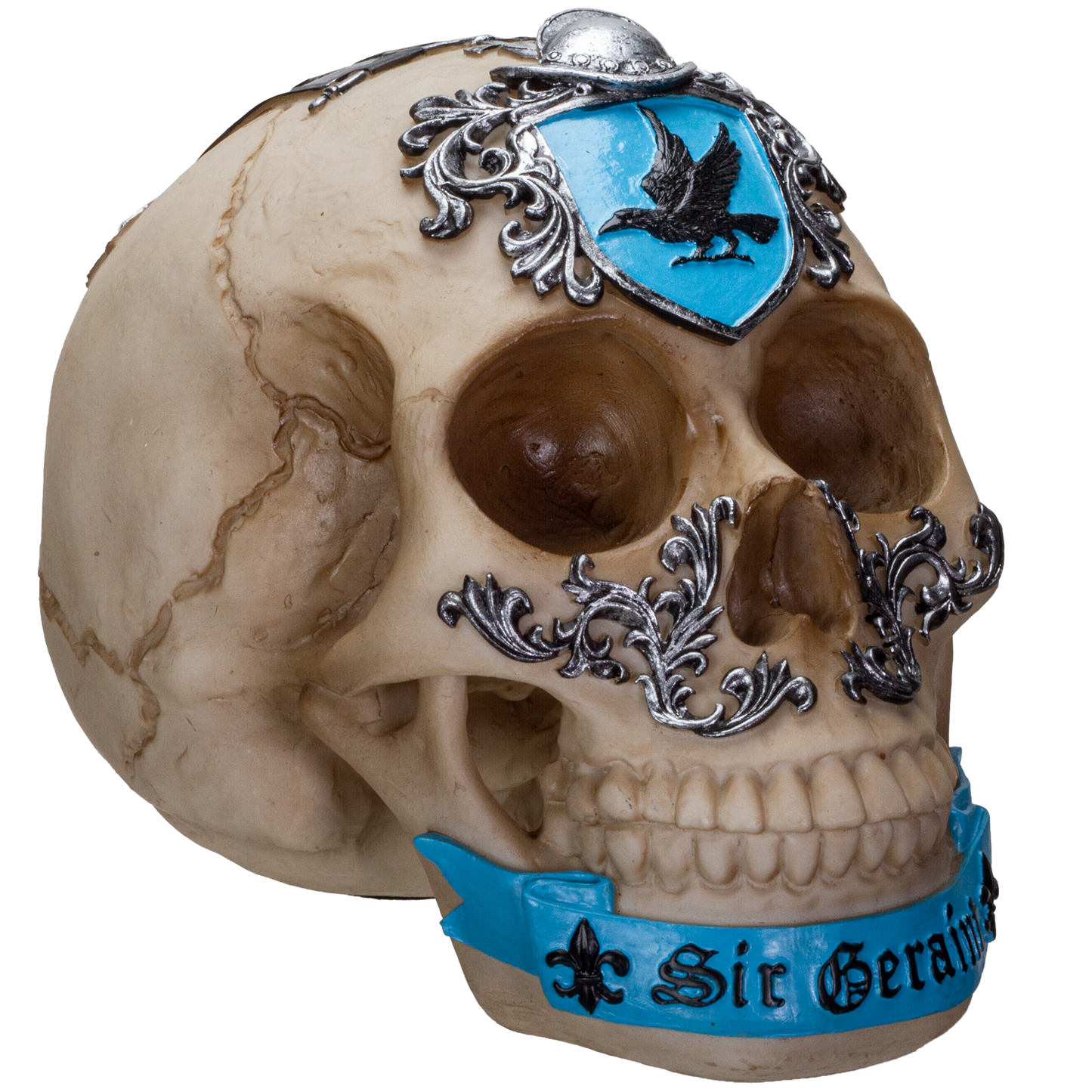 The Knights of the Round Table King Arthur's Knight Skulls Sir Geraint Resin Skull Figurine