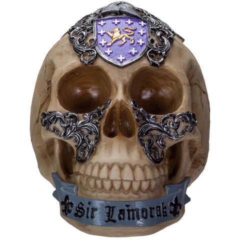 The Knights of the Round Table King Arthur's Knight Skulls Sir Lamorak Resin Skull Figurine