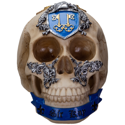 The Knights of the Round Table King Arthur's Knight Skulls Sir Kay Resin Skull Figurine