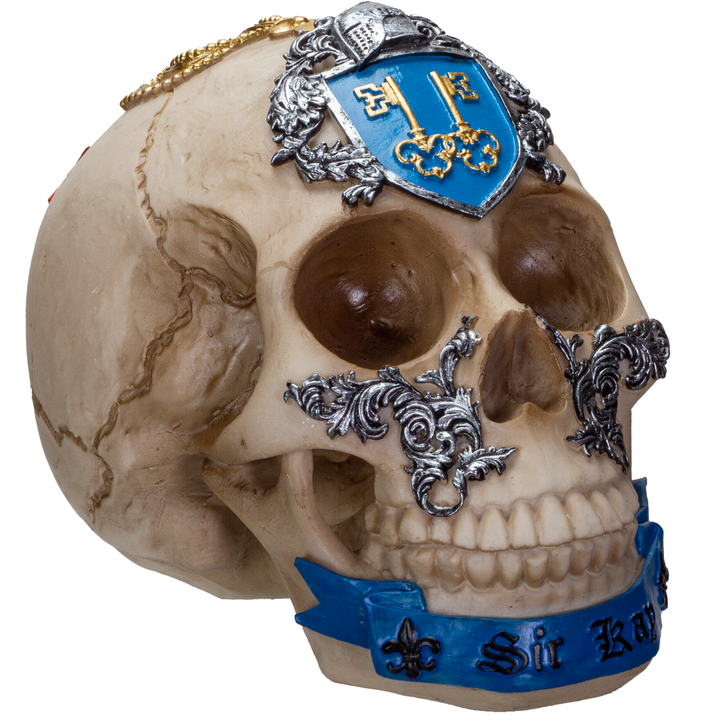 The Knights of the Round Table King Arthur's Knight Skulls Sir Kay Resin Skull Figurine