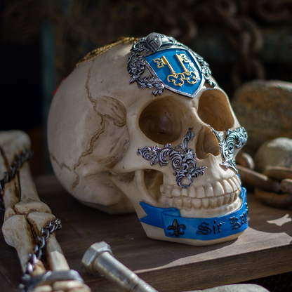 The Knights of the Round Table King Arthur's Knight Skulls Sir Kay Resin Skull Figurine