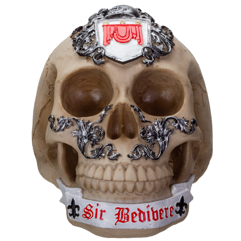 The Knights of the Round Table King Arthur's Knight Skulls Sir Bedivere Resin Skull Figurine