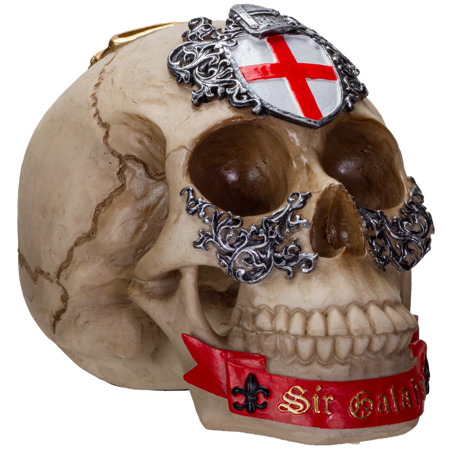 The Knights of the Round Table King Arthur's Knight Skulls Sir Galahad Resin Skull Figurine