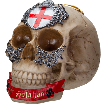 The Knights of the Round Table King Arthur's Knight Skulls Sir Galahad Resin Skull Figurine