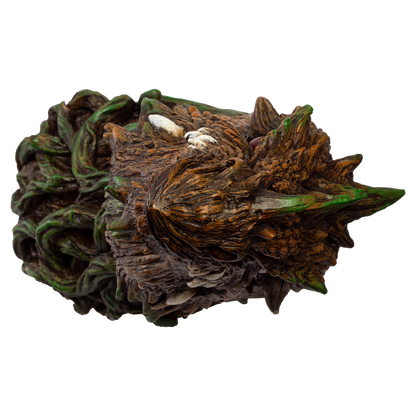 Fantasy World Tree Dragon Head Figurine with LED eyes Wall Plaque