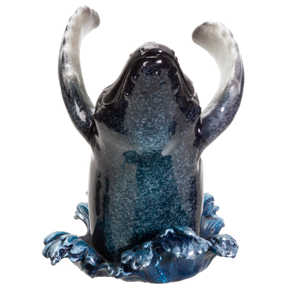 Pacific Gray Whale Sea Dweller Wine Holder Resin Figurine Statue