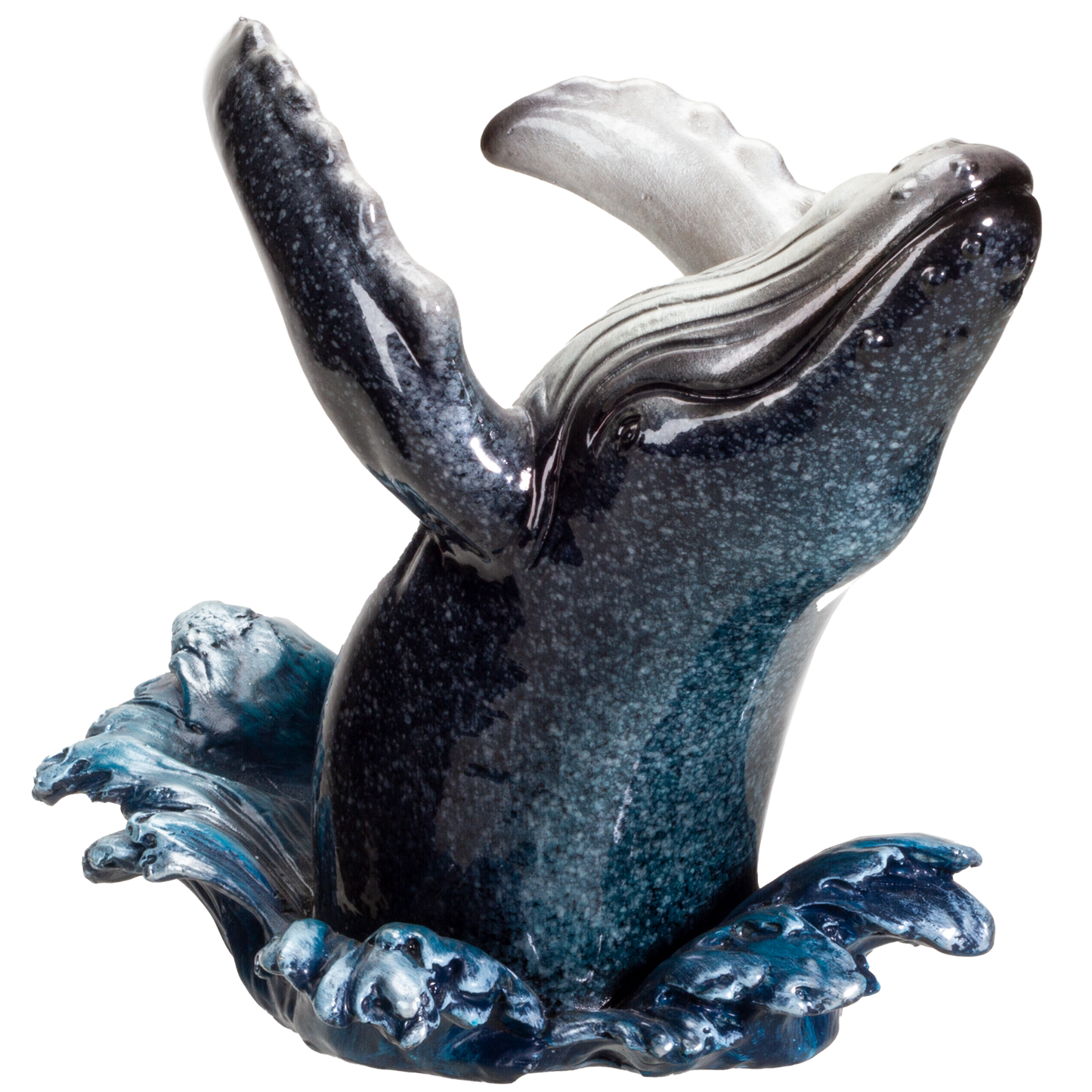 Pacific Gray Whale Sea Dweller Wine Holder Resin Figurine Statue