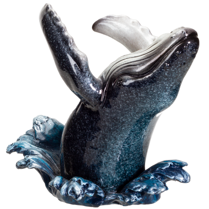 Pacific Gray Whale Sea Dweller Wine Holder Resin Figurine Statue