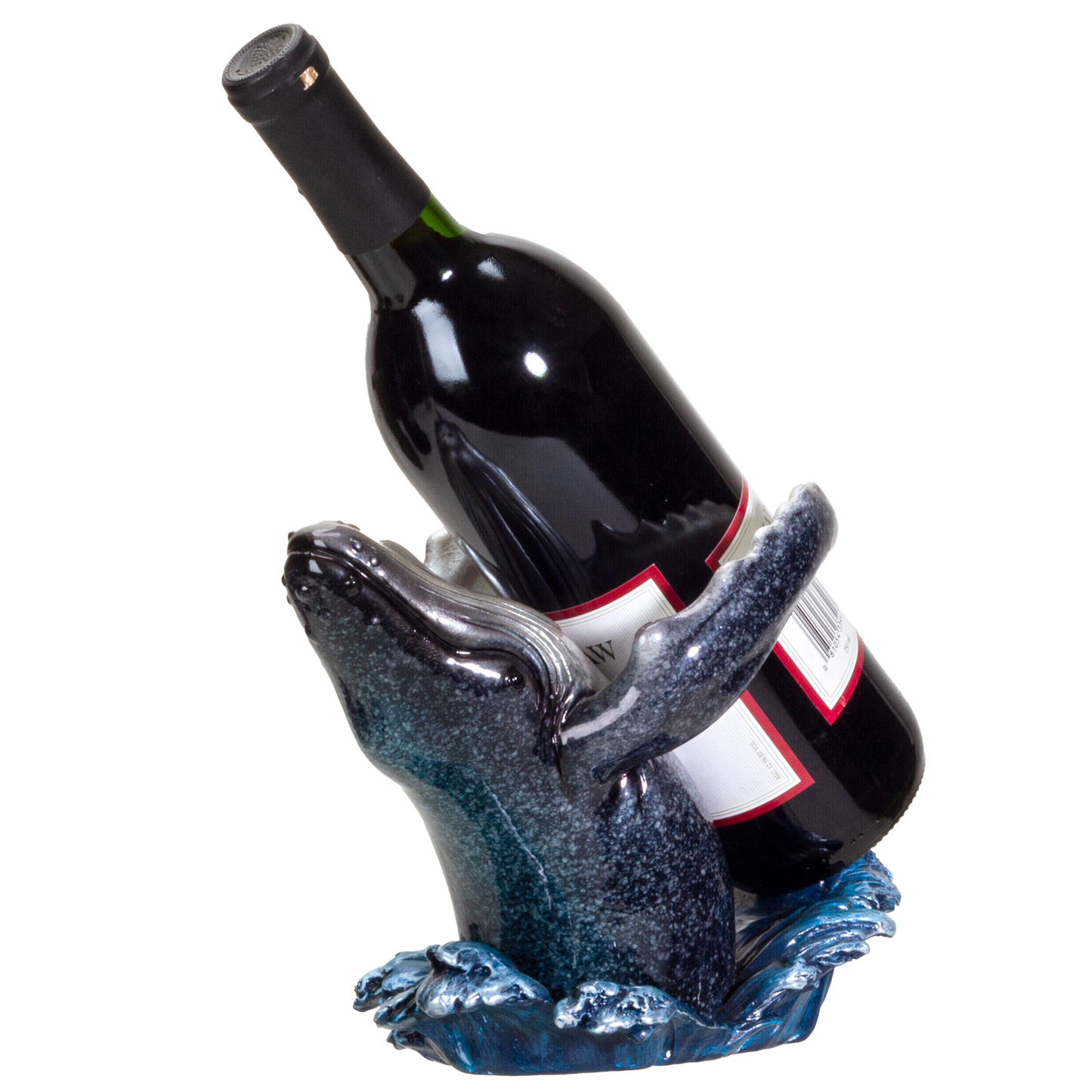 Pacific Gray Whale Sea Dweller Wine Holder Resin Figurine Statue