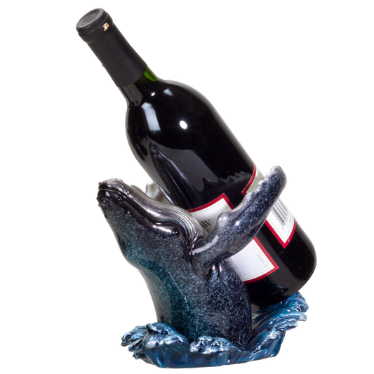 Pacific Gray Whale Sea Dweller Wine Holder Resin Figurine Statue