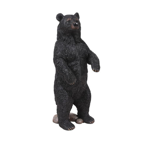 12.25 inches Standing Black Bear Resin Figurine