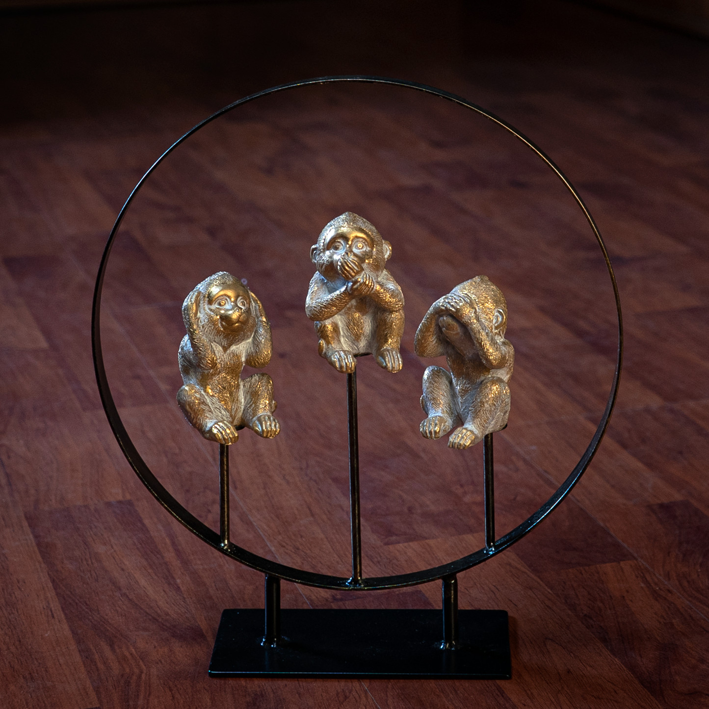 See Hear Speak No Evil Monkeys Resin Figurine with Stand