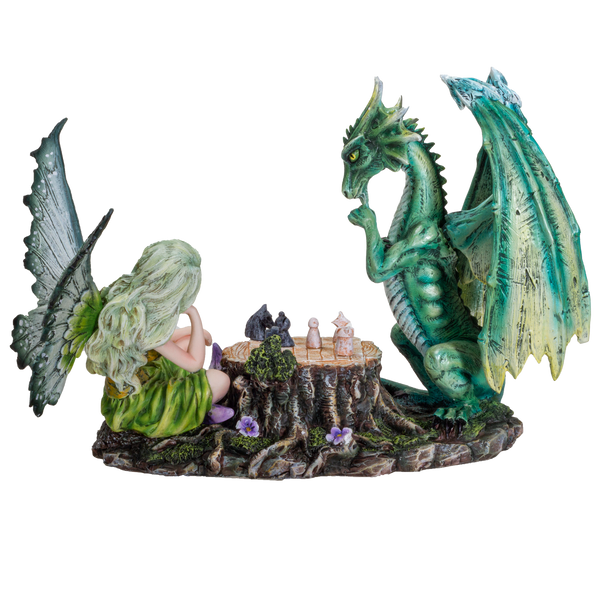 FairyTate Fairy vs. Dragon Chess War Game Resin Figurine Statue