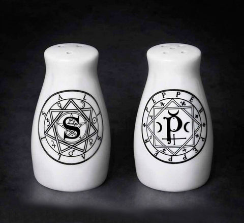 Sacred Geometry Salt and Pepper Shakers Set by Alchemy England