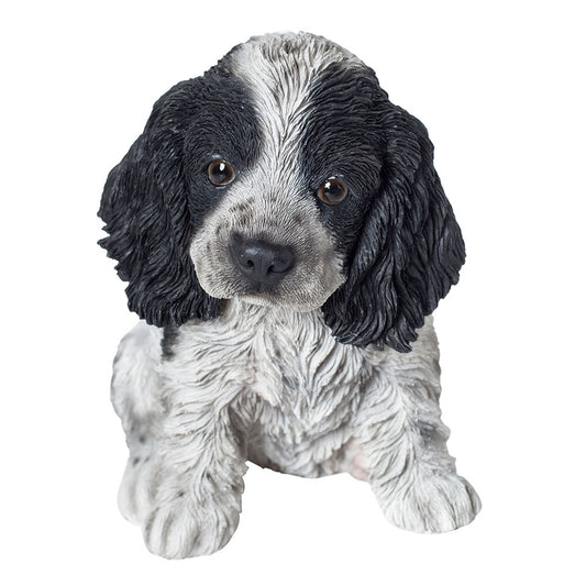 Realistic Animal Sitting Cocker Spaniel Puppy Collectible Home Decor Figurine