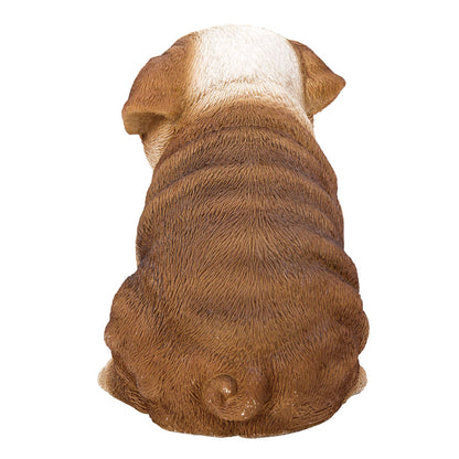 Realistic Animal Bulldog Puppy Collectible Home Decor Figurine