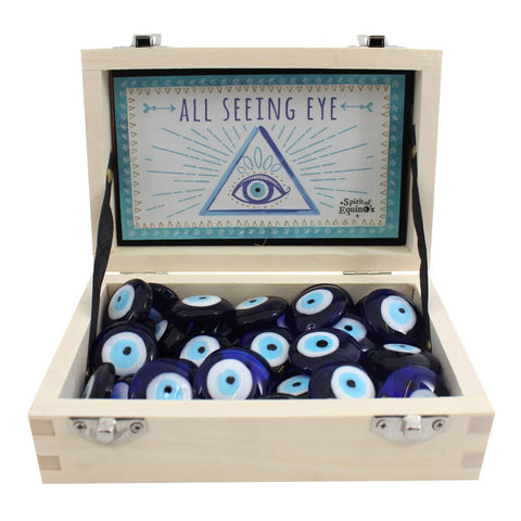 Spirit of Equinox - All Seeing Eyes Glass Drops Stone Gems 48 pcs with display box