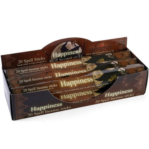 Happiness Spell fragranced Incense 20 Sticks Pack by Lisa Parker - Pack of 6