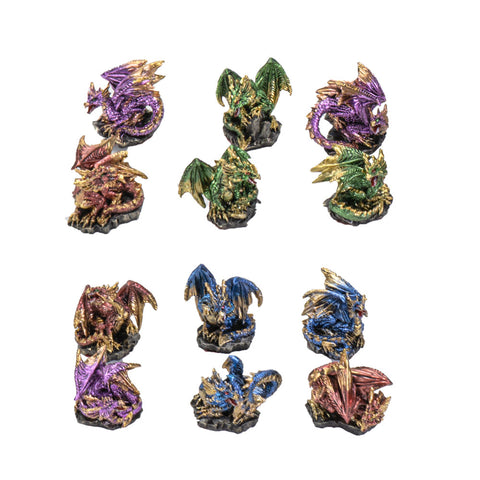 12PCS Colorful Small Mini Dragons Set