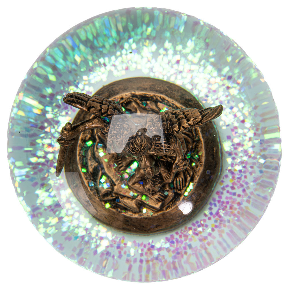 St.Michael Water Globe with the Prayer Message 100MM