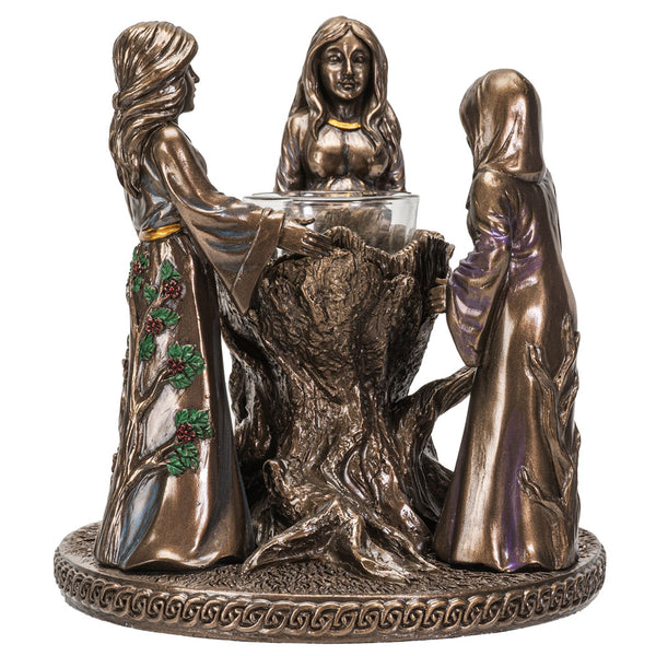 Triple Goddess Mother Maiden Crone Candle Holder Home Decor Figurine
