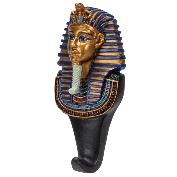 Ancient Egyptian Pharaoh King Tut Tutankhamun Resin Sculpture Figurine Wall Hook Hanger