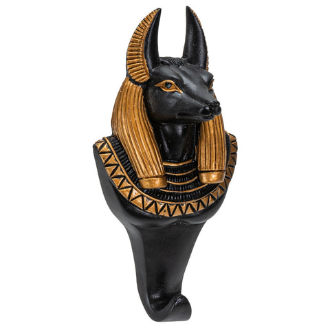 Ancient Egyptian Underworld God of Death Anubis Resin Sculpture Figurine Wall Hook Hanger