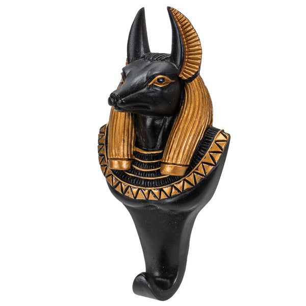 Ancient Egyptian Underworld God of Death Anubis Resin Sculpture Figurine Wall Hook Hanger