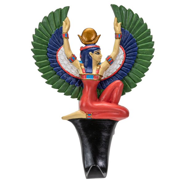 Ancient Egyptian the goddess of the moon Goddess Isis Open Wings Resin Sculpture Figurine Wall Hook Hanger