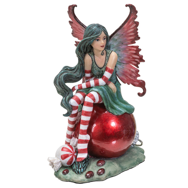 Amy Brown "Waiting for Santa" Christmas Fairy Collection Resin Figurine Home Decor