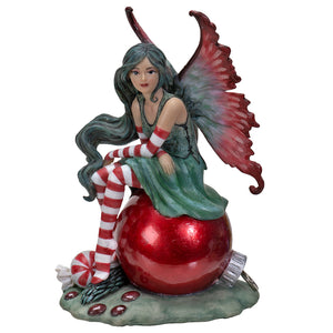 Amy Brown "Waiting for Santa" Christmas Fairy Collection Resin Figurine Home Decor