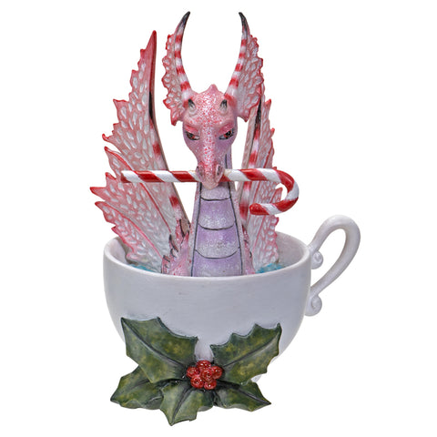 Perfectly Peppermint Dragon Christmas Fairy Collection by Amy Brown Resin Figurine Home Decor