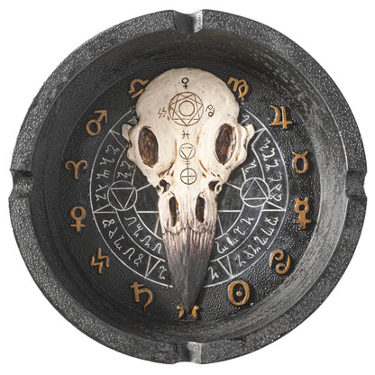 Raven Skull Ouija Decorative Home Decor Ashtray
