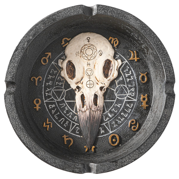 Raven Skull Ouija Decorative Home Decor Ashtray