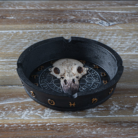 Raven Skull Ouija Decorative Home Decor Ashtray