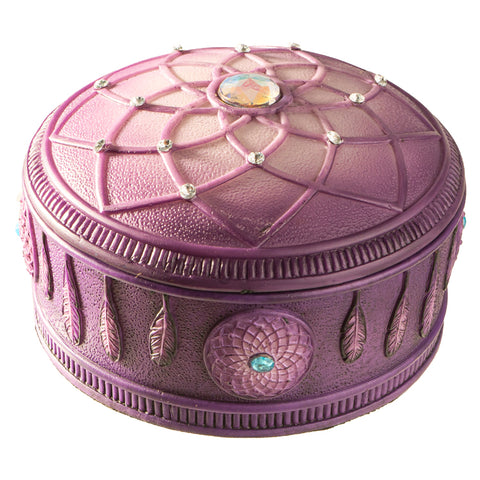 Dream Catcher Purple Decorative Resin Box