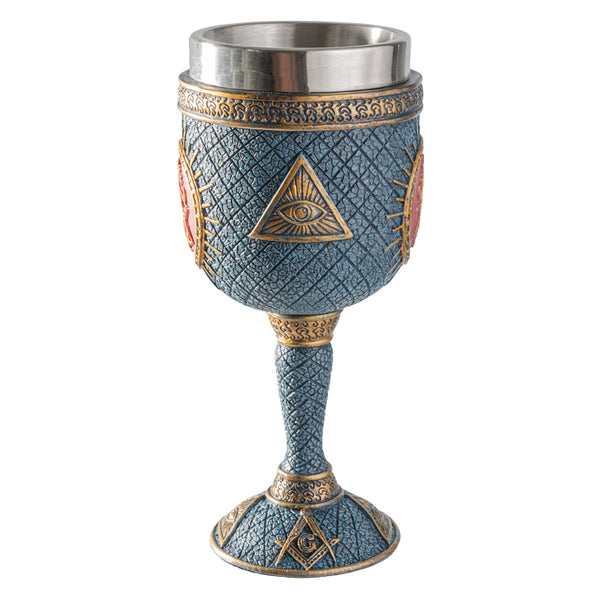 Masonic  Square and Compasses Goblet with removeable inner