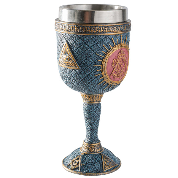 Masonic  Square and Compasses Goblet with removeable inner