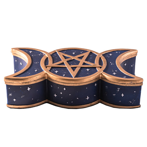 Triple Moon Resin Jewelry Decorative Box
