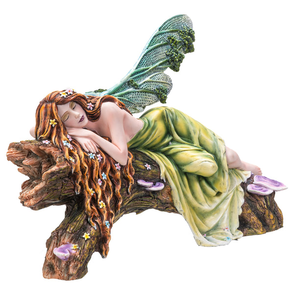 Sleeping Beauty Fairy in Forest Collectible Home Decor Figurine