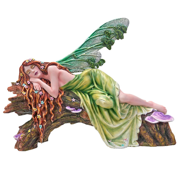 Sleeping Beauty Fairy in Forest Collectible Home Decor Figurine