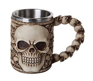 Ossuary Skull Mug Graveyard Skull Heap Gothic Tankard 13oz Beer Mug Drinking Vessel