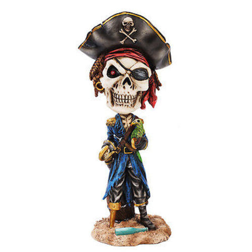 Pirates Patch Eye Skull Bobblehead Skeleton Pirata Ship Parrot