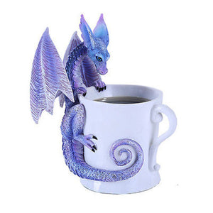 Amy Brown Watcha Drinking Coffee Fantasy Art Statue Tea Cup Mystical Dragon