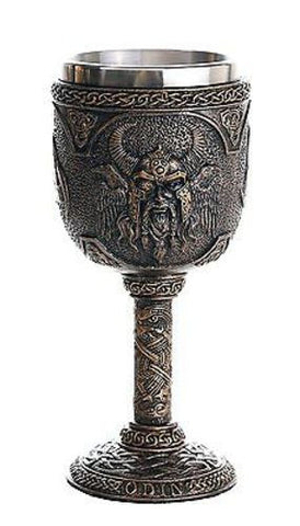 Norse Mythology Alfather Odin King of Asgard Wine Goblet Chalice Cup 7oz
