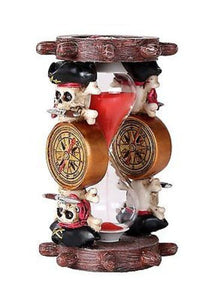 Pirates of the Black Sails Compass and Nautical Ship Wheel Sand Timer Hourglass
