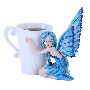 Amy Brown Coffee Comfort Relaxing Faery Fantasy Art Statue Tea Cup