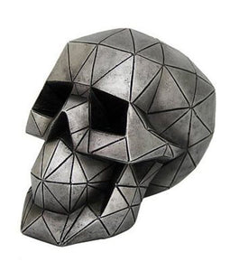 Novelty Futuristic Geometric Shape Skull Collectible Figurine Home Decor 5" Tall